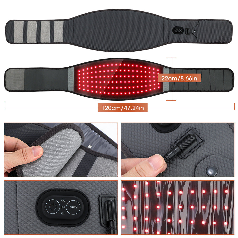 Red Light Therapy Belt β Infrared Heat Waist Support for Pain Relief & Muscle Recovery