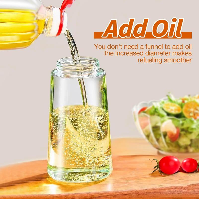 Olive Oil Dispenser & Sprayer Bottle, Oil Dispenser for Kitchen, Modern Kitchen Utensils for Cooking, Frying & Baking, Best 2 in 1 Glass Oil Dispenser, 20-Oz.
