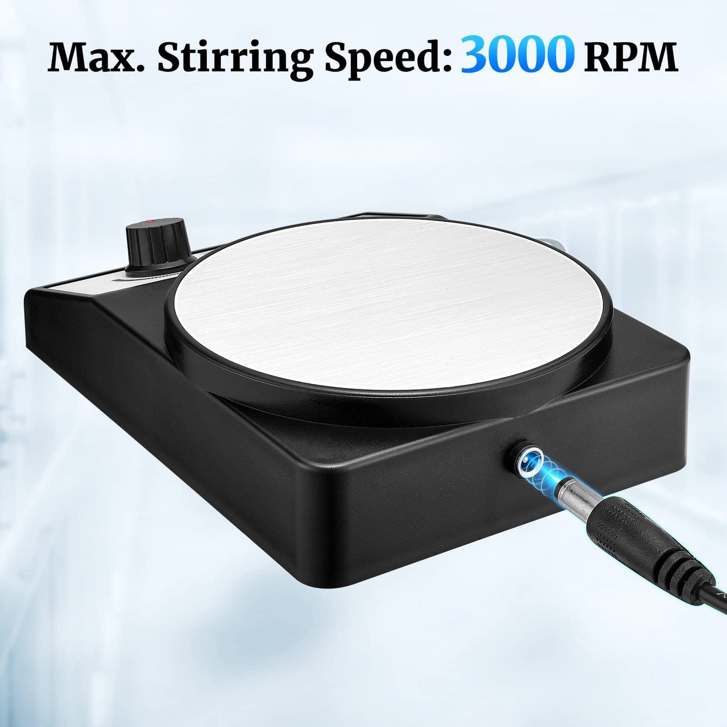 Magnetic Stirrer with 4 PCS Stir Bars, Stir Plate 3000RPM Magnetic Mixer 3000...