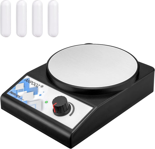 Magnetic Stirrer with 4 PCS Stir Bars, Stir Plate 3000RPM Magnetic Mixer 3000...
